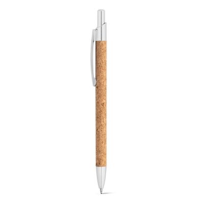 NATURA - Cork and aluminium ball pen with clip