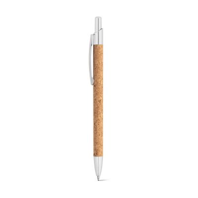 NATURA - Cork and aluminium ball pen with clip