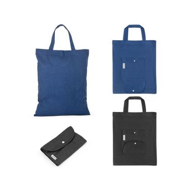 SIENA - Foldable bag in cotton (50%), recycled cotton (30%) and polyester (20% rPET) (140 g/m²)