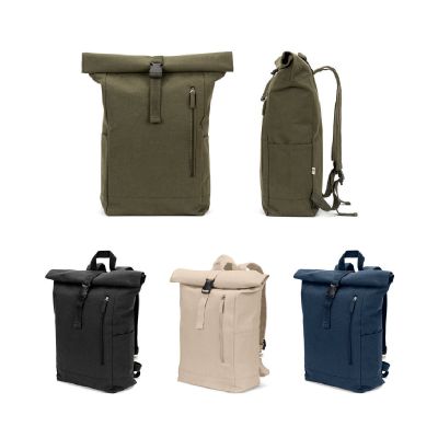 SAINT - Roll top backpack in recycled cotton and recycled polyester (380 g/m²)