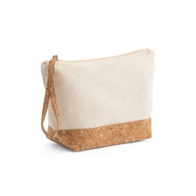 BLANCHETT - 100% cotton and cork toiletry bag