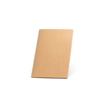 ALCOTT A5 - A5 notepad with Kraft paper cover (250 g/m²)