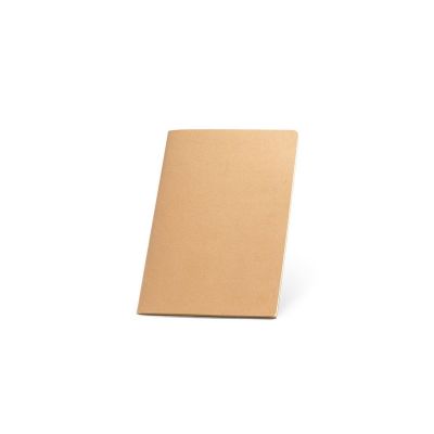 ALCOTT A5 - A5 notepad with Kraft paper cover (250 g/m²)