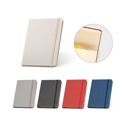 BOYD - A5 notebook in recycled polyester (100% rPET) with lined sheets