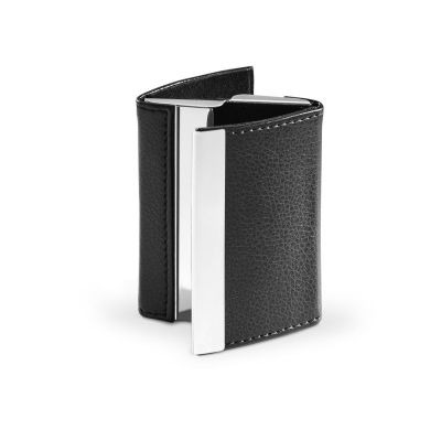 LONE - Double card holder in metal and PU