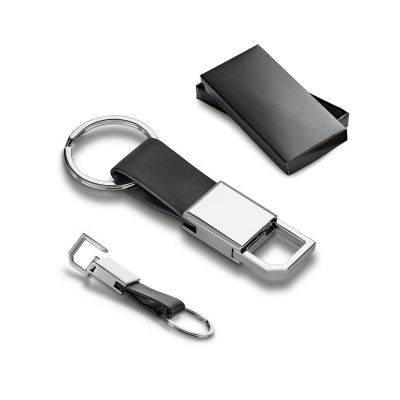 BOURCHIER - Keyring in metal and imitation leather