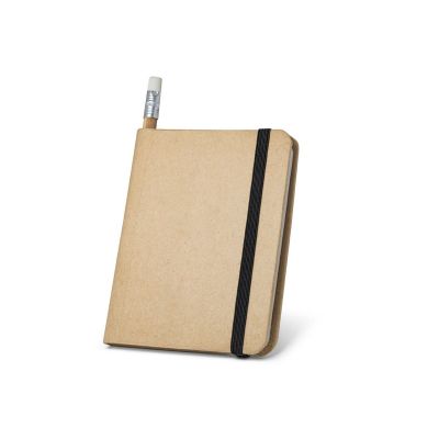 BRONTE - A7 notepad with plain sheetsr, made of 100% recycled paper