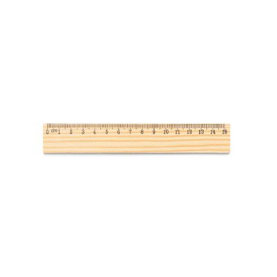 WESLEY 15 - Pine wood ruler with 15 cm scale