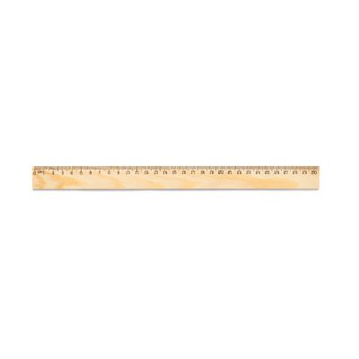 WESLEY 30 - Pine wood ruler with 30 cm scale