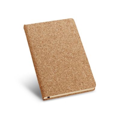 ADAMS A6 - A6 cork notepad with ivory-colored plain sheets