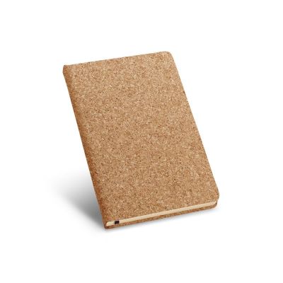 ADAMS A6 - A6 cork notepad with ivory-colored plain sheets