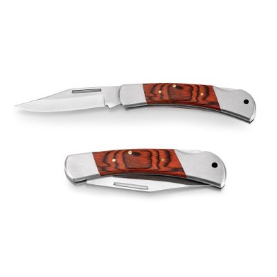FALCON II - Pocket knife in stainless steel and wood
