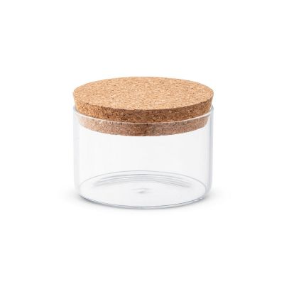 SPICE 380 - Borosilicate glass canister with bamboo lid 380 mL