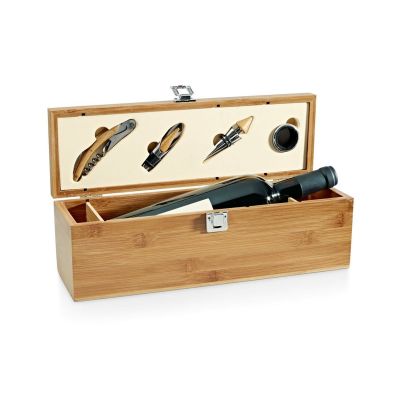 SYRAH - Bamboo and zinc wine set