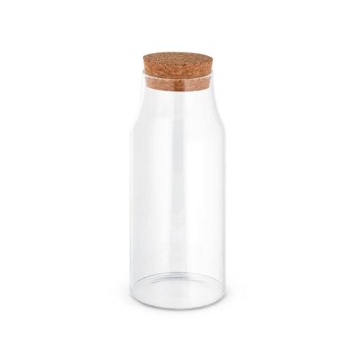 JASMIN 800 - Borosilicate glass bottle with cork lid 800 mL