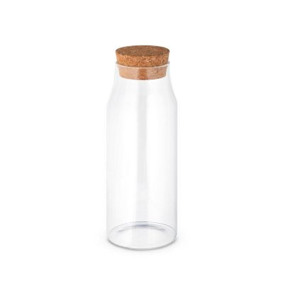 JASMIN 1000 - Borosilicate glass bottle with cork lid 1 litre