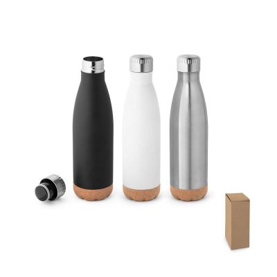 SOLBERG - Stainless steel thermos and cork base 560 mL