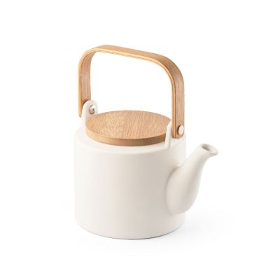 GLOGG - 700 ml ceramic teapot with bamboo lid 700 ml