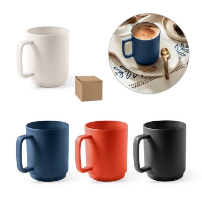 MIGHTY - Ceramic mug with cylindrical body