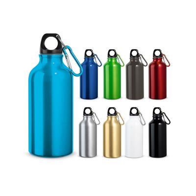 LANDSCAPE - Aluminium sports bottle with carabiner 400 mL