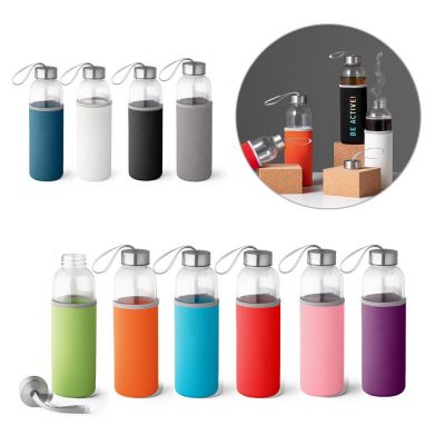 RAISE - Glass and stainless steel Sport bottle 520 mL