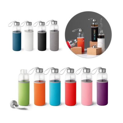 RAISE - Glass and stainless steel Sport bottle 520 mL