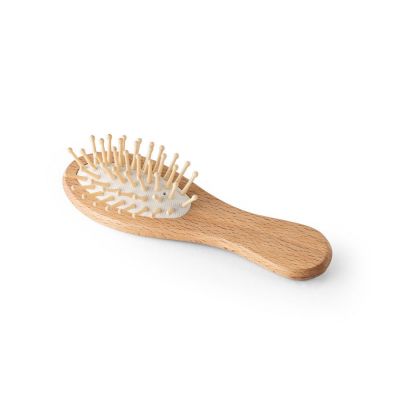 DERN - Wooden hairbrush with round bamboo bristles
