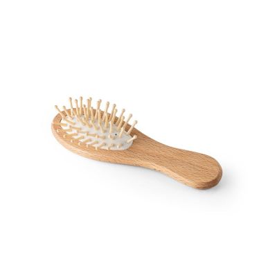 DERN - Wooden hairbrush with round bamboo bristles