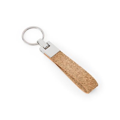 EVANS - Set consisting of a ballpoint and key ring, both in metal and cork