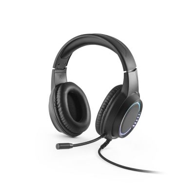 THORNE HEADSET RGB - ABS headphones with 2m cable, microphone and RGB LED lights