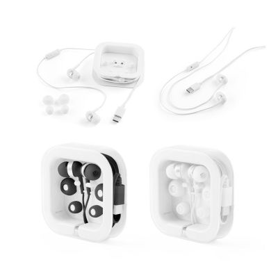 PRESLEY - Earphones with 1'2 metre USB-C cable and built-in ABS microphone