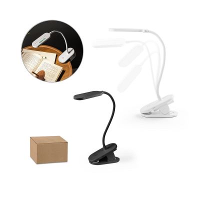 NESBIT II - Portable desk lamp with clip and 30h autonomy at 65% rABS