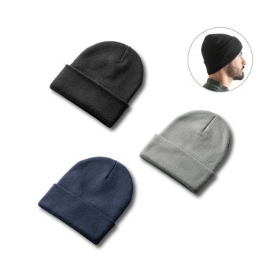 CARL - Recycled polyester (100% rPET) double-layered soft knit unisex beanie