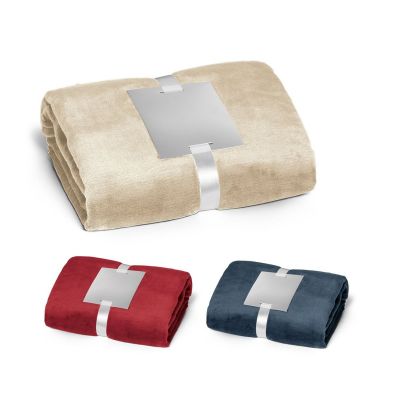 DYLEAF - (240 g/m²) fleece blanket with ribbon wrap and personalisation card