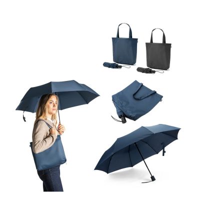 SKYLAR - 2-in-1 umbrella with recycled polyester shopping bag included