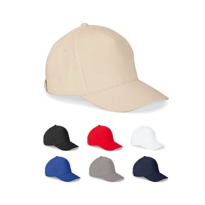 ASHTON - 100% cotton cap (260 g/m²) with 5 panels