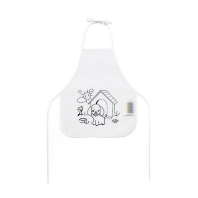 NILO - Children's apron for colouring in non-woven (80 g/m²)