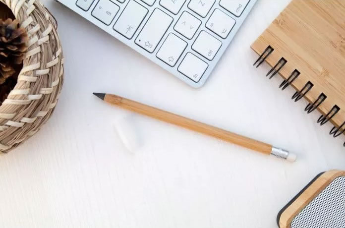 branded wooden pens