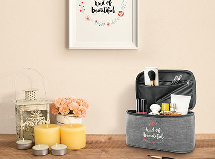 printed toiletry bags