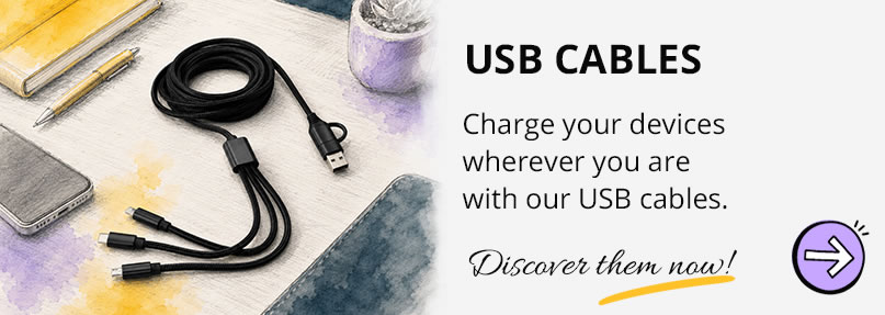 Printed USB charging cables